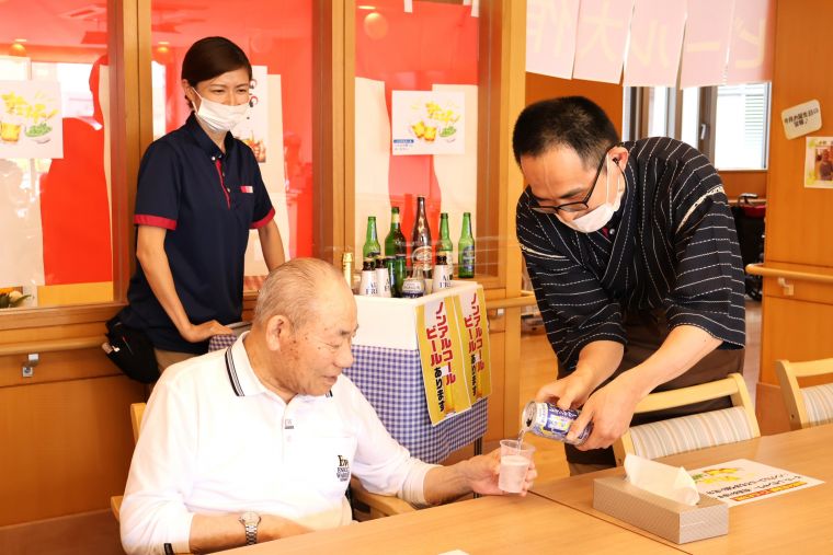 父の日のお祝いに乾杯！